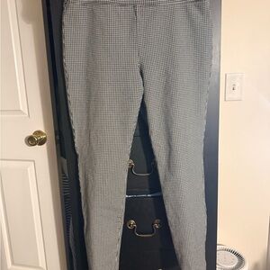 Talbots Black and White Houndstooth Skinny Ankle Pants #005